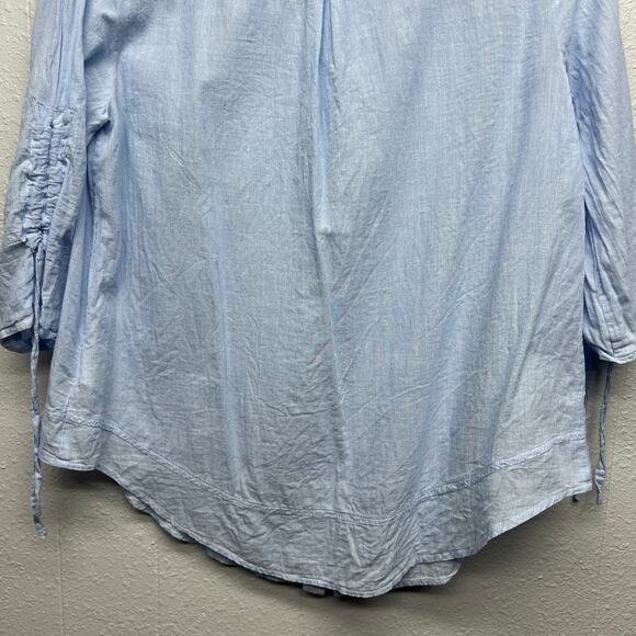 La Tium Womens Academia Lightweight Flowy Chic Preppy Beach Relaxed Shirt Large - Picture 8 of 12